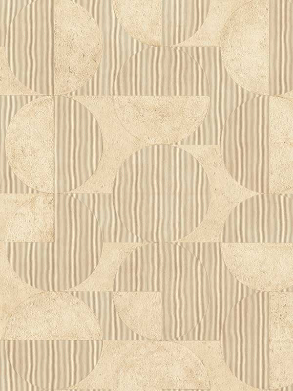 Barcelo Circles wallpaper in light brown color - pattern number 2980-521344 - by Advantage in the Splash collection