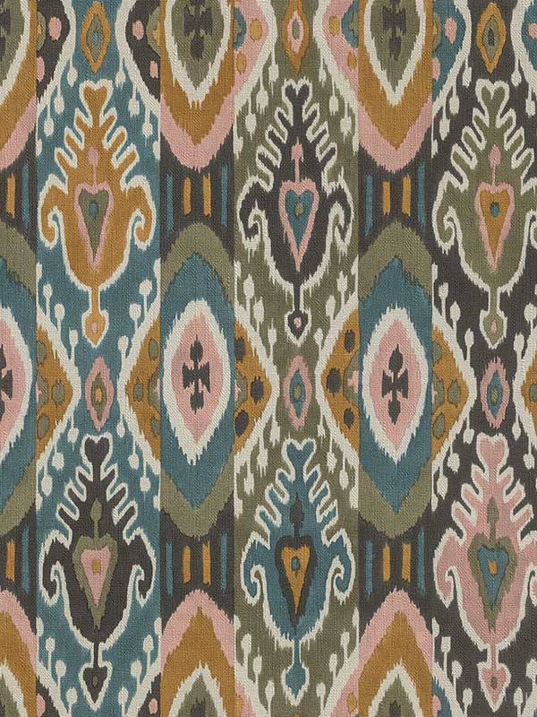 Villon Ikat wallpaper in mustard color - pattern number 2980-560572 - by Advantage in the Splash collection