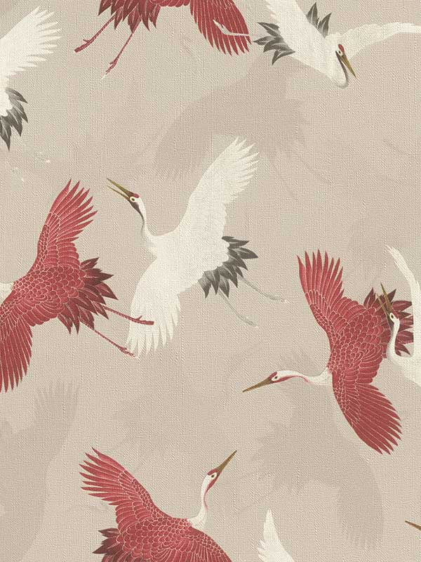 Kusama Crane fabric in neutral color - pattern number 2980-560657 - by Advantage in the Splash collection