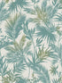 Saura Frond wallpaper in teal color - pattern number 2980-704112 - by Advantage in the Splash collection