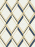 Brooklyn Diamond fabric in metallic gold and navy color - pattern number DC60502 - by Collins and Company in the Deco 2 collection