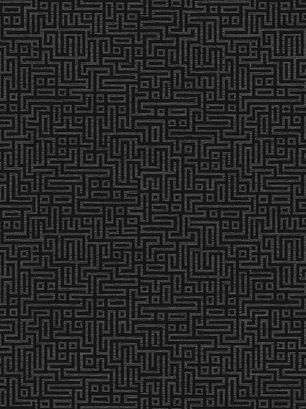 Rockefellar Maze wallpaper in onyx color - pattern number DC60910 - by Collins and Company in the Deco 2 collection
