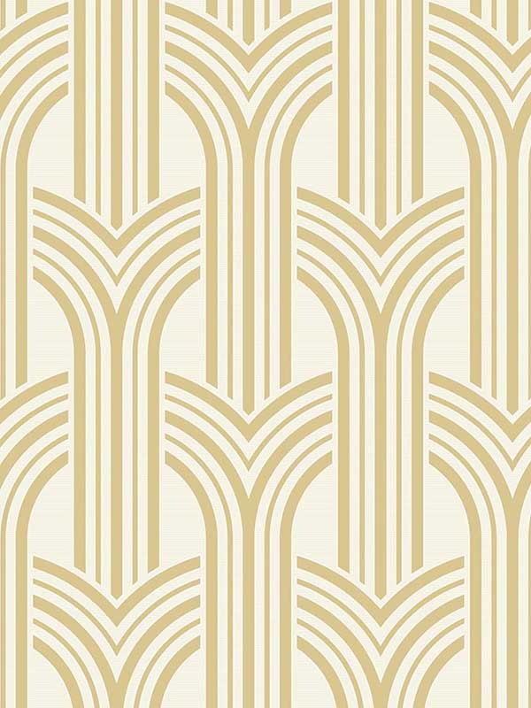 Broadway Arches wallpaper in golden nugget color - pattern number DC61303 - by Collins and Company in the Deco 2 collection