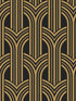 Broadway Arches wallpaper in antique gold color - pattern number DC61310 - by Collins and Company in the Deco 2 collection