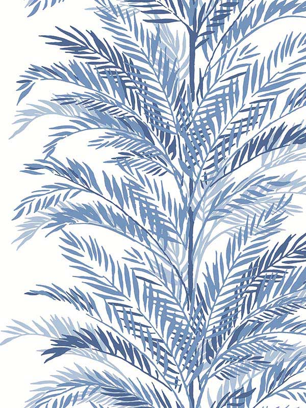Keana Palm Peel and Stick wallpaper in coastal blue color - pattern number LN30102 - by NextWall in the Peel and Stick Wallpaper by Lillian August Luxe Haven 2 collection