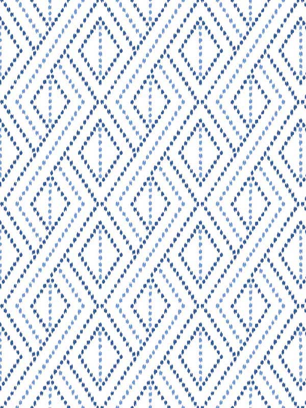 Boho Grid Peel and Stick wallpaper in denim blue color - pattern number LN30202 - by NextWall in the Peel and Stick Wallpaper by Lillian August Luxe Haven 2 collection