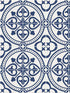 Villa Mar Tile Peel and Stick wallpaper in denim blue color - pattern number LN30312 - by NextWall in the Peel and Stick Wallpaper by Lillian August Luxe Haven 2 collection