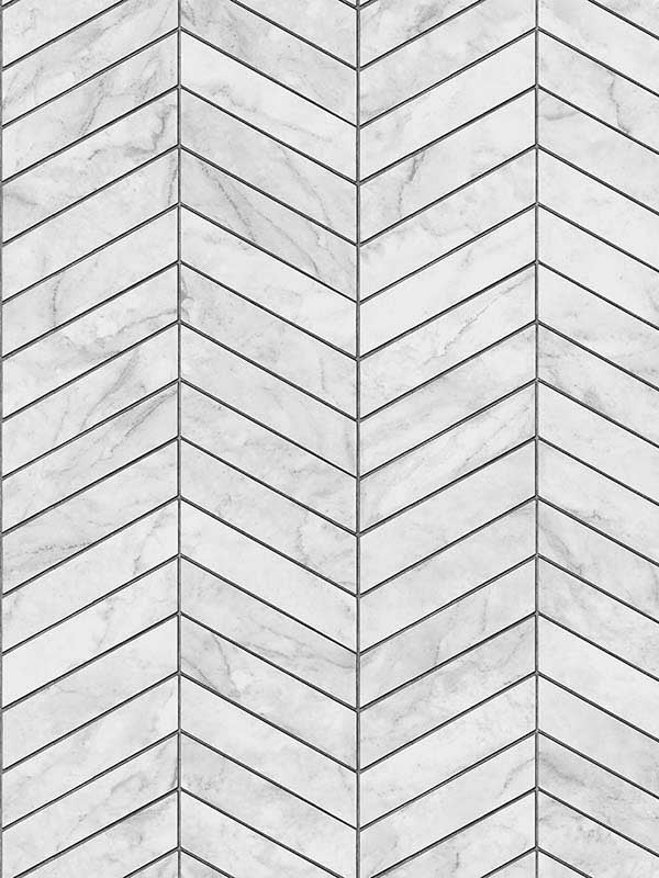 Marbled Chevron Peel and Stick wallpaper in calcutta and charcoal color - pattern number LN30400 - by NextWall in the Peel and Stick Wallpaper by Lillian August Luxe Haven 2 collection