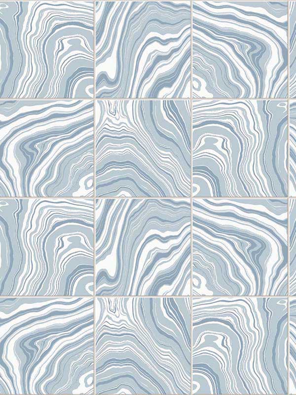 Marbled Tile Peel and Stick fabric in lakeside color - pattern number LN30612 - by NextWall in the Peel and Stick Wallpaper by Lillian August Luxe Haven 3 collection