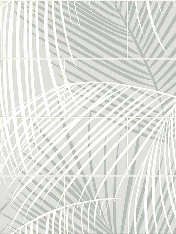 Palm Tile Peel and Stick fabric in sea salt color - pattern number LN30708 - by NextWall in the Peel and Stick Wallpaper by Lillian August Luxe Haven 3 collection