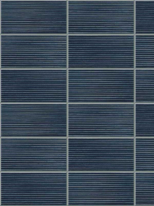 Rib Tile Peel and Stick fabric in denim blue color - pattern number LN30812 - by NextWall in the Peel and Stick Wallpaper by Lillian August Luxe Haven 3 collection
