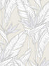 Birds of Paradise Peel and Stick fabric in pearl grey and metallic silver color - pattern number SG11905 - by NextWall in the Peel and Stick Wallpaper by Stacy Garcia Sojourn Collection 3 collection
