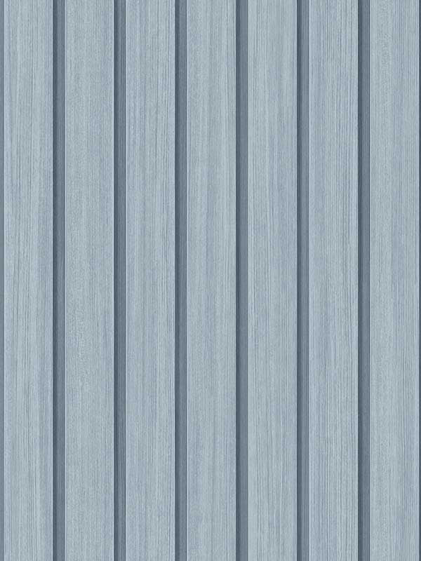 Faux Wooden Slats Peel and Stick fabric in blue skies color - pattern number SG12102 - by NextWall in the Peel and Stick Wallpaper by Stacy Garcia Sojourn Collection 3 collection