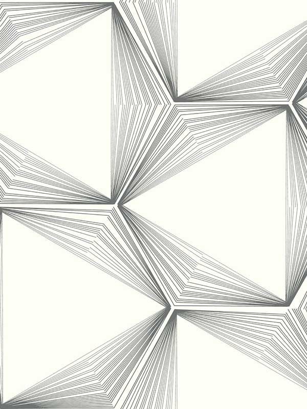 Honeycomb Peel and Stick wallpaper in charcoal color - pattern number PSW1417RL - by Candice Olson in the Simply Candice Peel and Stick Wallpaper collection