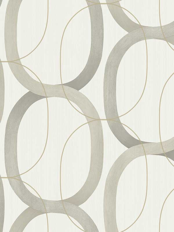 Interlock Peel and Stick wallpaper in light taupe color - pattern number PSW1418RL - by Candice Olson in the Simply Candice Peel and Stick Wallpaper collection