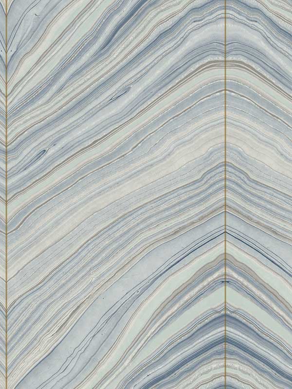 Onyx Strata Peel and Stick wallpaper in mist blue color - pattern number PSW1421RL - by Candice Olson in the Simply Candice Peel and Stick Wallpaper collection