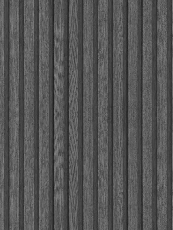 Wood Stripe wallpaper in black anthracite color - pattern number EN3396114 - by Galerie in the Eden by Galerie collection