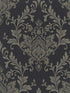 Ornamental fabric in black gold color - pattern number 31570 - by Galerie in the Serene collection