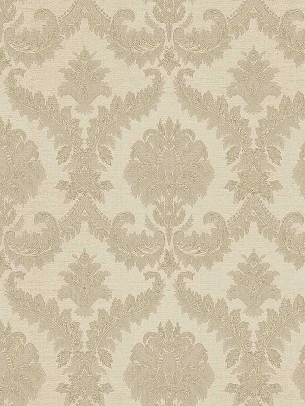 Damasco Imperiale wallpaper in beige color - pattern number 25722 - by Galerie in the Cottage Chic collection