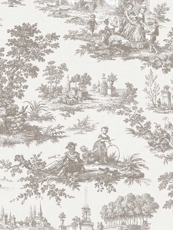 Paesaggio Barocco fabric in beige color - pattern number 84041 - by Galerie in the Cottage Chic collection