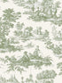 Paesaggio Barocco fabric in green color - pattern number 84045 - by Galerie in the Cottage Chic collection