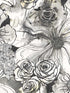 Ink Rose Peel and Stick wallpaper in onyx color - pattern number HG10100 - by NextWall in the Peel and Stick Wallpaper by Harry and Grace collection