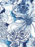 Ink Rose Peel and Stick wallpaper in celtic blue color - pattern number HG10102 - by NextWall in the Peel and Stick Wallpaper by Harry and Grace collection