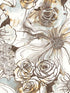 Ink Rose Peel and Stick wallpaper in mocha and blue mist color - pattern number HG10106 - by NextWall in the Peel and Stick Wallpaper by Harry and Grace collection