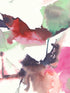 Watercolor Block Peel and Stick wallpaper in fuchsia and mint green color - pattern number HG10204 - by NextWall in the Peel and Stick Wallpaper by Harry and Grace collection