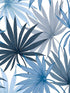 Tropic Palm Toss Peel and Stick wallpaper in blue seas color - pattern number LN31002 - by NextWall in the Peel and Stick Wallpaper by Lillian August Luxe Haven 4 collection