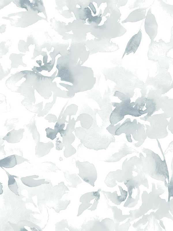 Renewed Floral Peel and Stick fabric in blue color - pattern number PSW1492RL - by Magnolia Home by Joanna Gaines in the Magnolia Home Peel and Stick Wallpaper collection