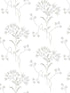 Wildflower Peel and Stick wallpaper in grey color - pattern number PSW1502RL - by Magnolia Home by Joanna Gaines in the Magnolia Home Peel and Stick Wallpaper collection