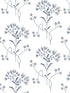 Wildflower Peel and Stick wallpaper in navy color - pattern number PSW1504RL - by Magnolia Home by Joanna Gaines in the Magnolia Home Peel and Stick Wallpaper collection