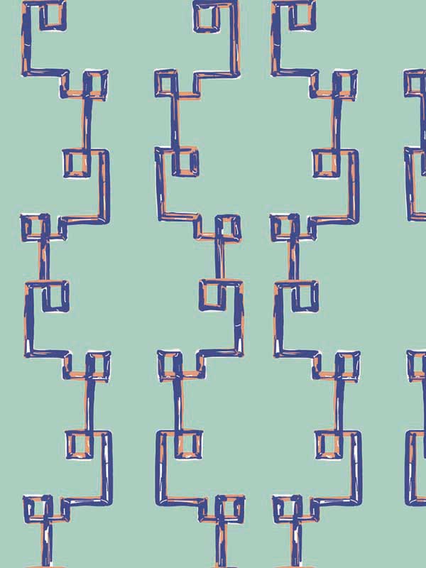 Bamboozled Peel and Stick wallpaper in sky blue color - pattern number PSW1388RL - by York in the Madcap Cottage Peel and Stick Wallpaper collection