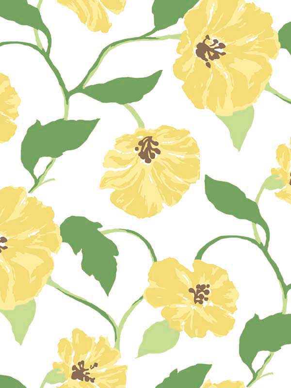 Jungle Garden Peel and Stick wallpaper in lemon grove color - pattern number PSW1401RL - by York in the Madcap Cottage Peel and Stick Wallpaper collection