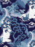 Old Peking Peel and Stick wallpaper in navy blue color - pattern number PSW1403RL - by York in the Madcap Cottage Peel and Stick Wallpaper collection