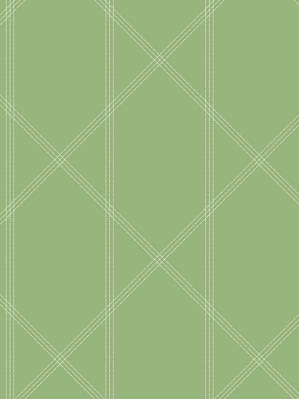 Walcott Stitched Trellis fabric in light green color - pattern number 4074-26605 - by A Street Prints in the Georgia collection