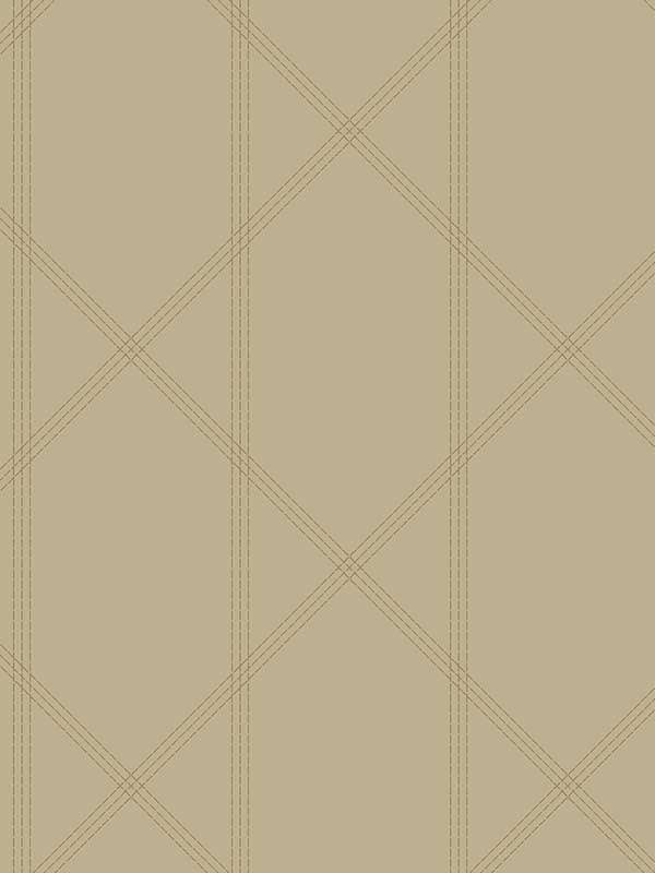 Walcott Stitched Trellis fabric in taupe color - pattern number 4074-26610 - by A Street Prints in the Georgia collection