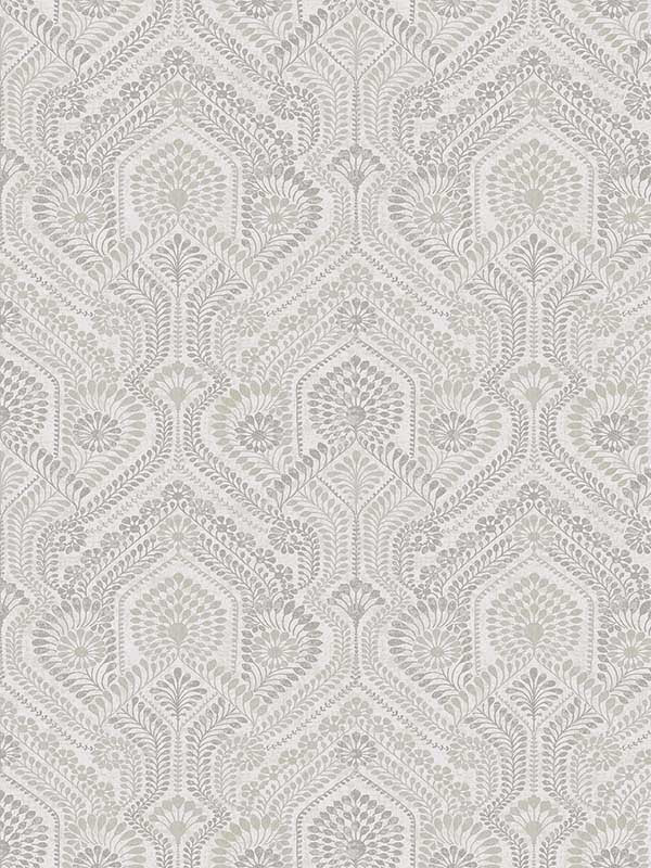 Fernback Ornate Botanical fabric in grey color - pattern number 4074-26612 - by A Street Prints in the Georgia collection