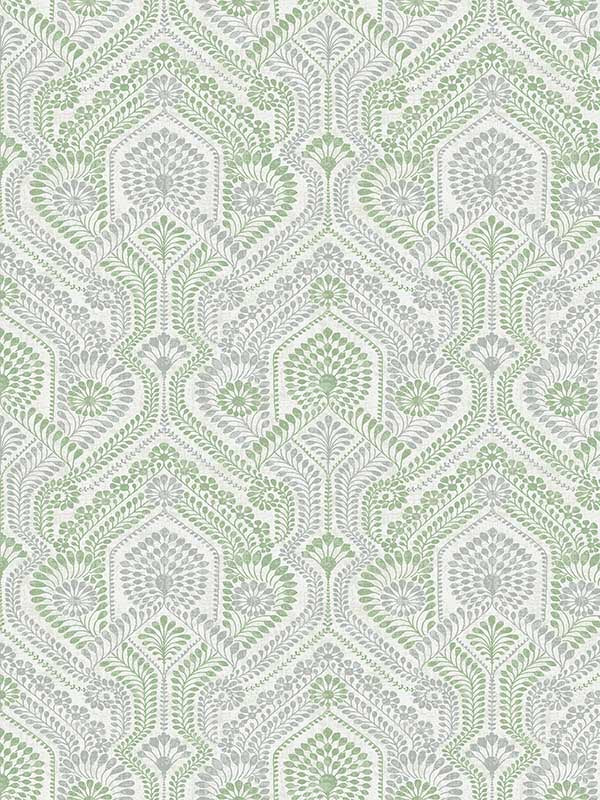 Fernback Ornate Botanical fabric in green color - pattern number 4074-26614 - by A Street Prints in the Georgia collection