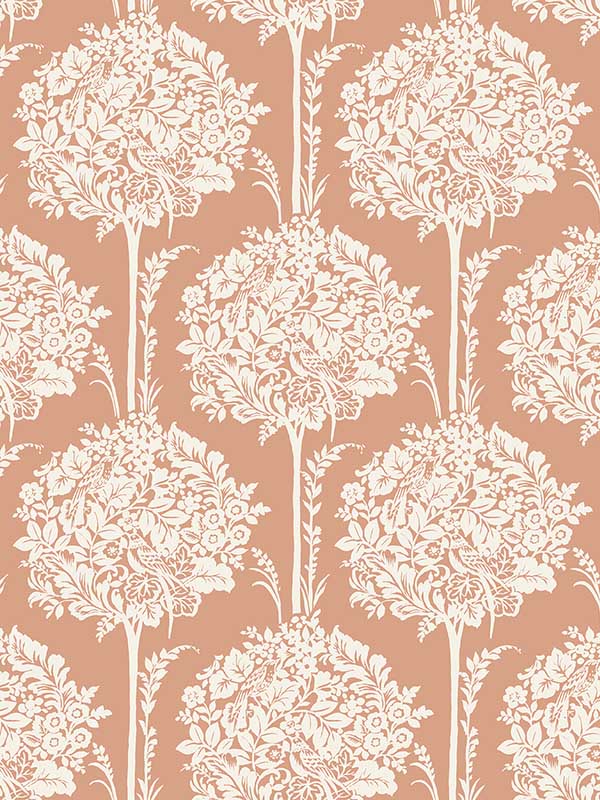 Zaria Topiary fabric in apricot color - pattern number 4074-26624 - by A Street Prints in the Georgia collection