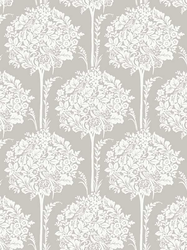 Zaria Topiary fabric in grey color - pattern number 4074-26625 - by A Street Prints in the Georgia collection