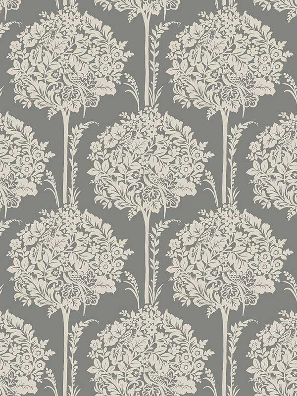 Zaria Topiary fabric in slate color - pattern number 4074-26627 - by A Street Prints in the Georgia collection