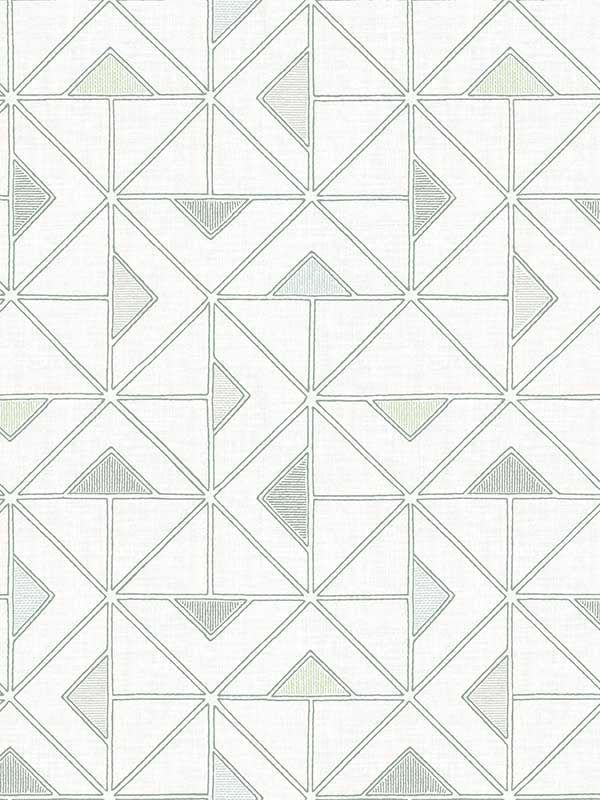 Jekyl Triangles wallpaper in green color - pattern number 4074-26634 - by A Street Prints in the Georgia collection
