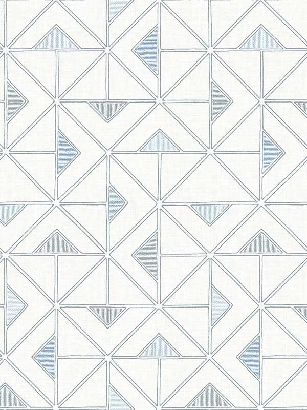 Jekyl Triangles wallpaper in blue color - pattern number 4074-26635 - by A Street Prints in the Georgia collection
