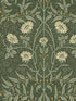 Stenciled Floral Prepasted fabric in evergreen color - pattern number PR10204 - by Seabrook in the Seabrook Prepasted Wallpaper Assortment collection