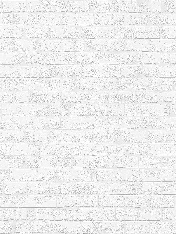 Industrial Brick fabric in white color - pattern number 537210 - by Seabrook in the Erismann Paintable Wallpaper collection