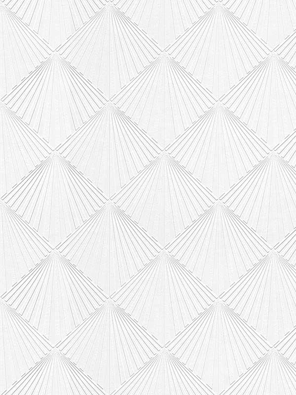 Diamond Starburst fabric in white color - pattern number 1100510 - by Seabrook in the Erismann Paintable Wallpaper collection
