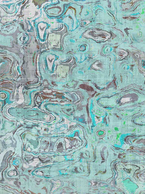 Lavalamp wallpaper in seaglass color - pattern number WSH1033.WT.0 - by Winfield Thybony in the Showhouse collection