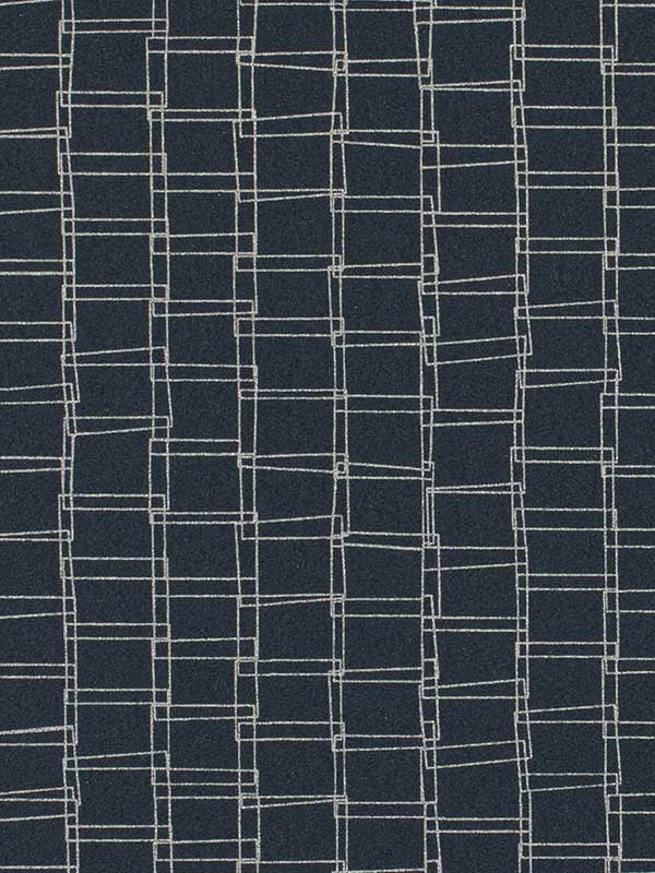 Looped wallpaper in ink blue color - pattern number WTN1081.WT.0 - by Winfield Thybony in the Taniya Nayak collection